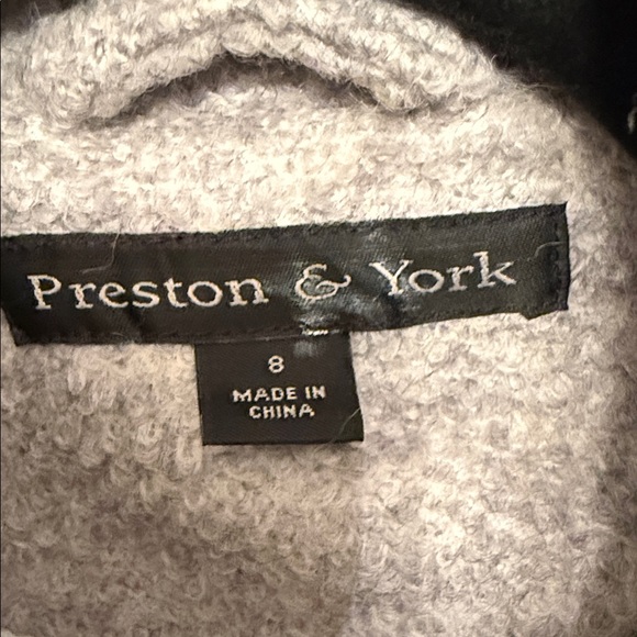 Preston & York Wool Blend Flared Hem Coat Gray Size 8 - Picture 2 of 8